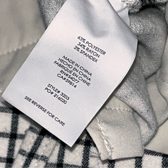 CAbi Black & White Windowpane Trouser Dress Pants - Picture 10 of 12